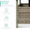 Best Choice Products Wicker Rattan Patio Side Table Outdoor Furniture for Garden, Pool, Deck w/ Umbrella Hole